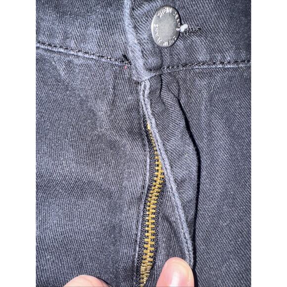 Shein Men’s Baggy Flame Jeans Black Red Bleach Wash 38x32 Streetwear Y2K Punk - Picture 3 of 5